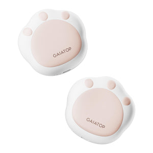 Gaiatop Hand Warmer Rechargeable, 2 Pack Cute Cat Paw Shape 3 Layer 4000 mAh Electric Hand Warmer