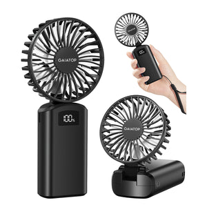 Gaiatop Portable Handheld Fan, 180°Foldable for Desk