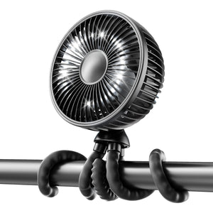 Gaiatop Mini Portable Stroller Fan, Battery Operated Small Clip on Fan M10