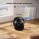 AF-01 Gaiatop Air Circulator Fan, Portable Desk Fan Table Fan Dorm Fan