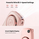 Gaiatop Neck Fan Rechargeable Mini Portable Fan Cute Camera Design